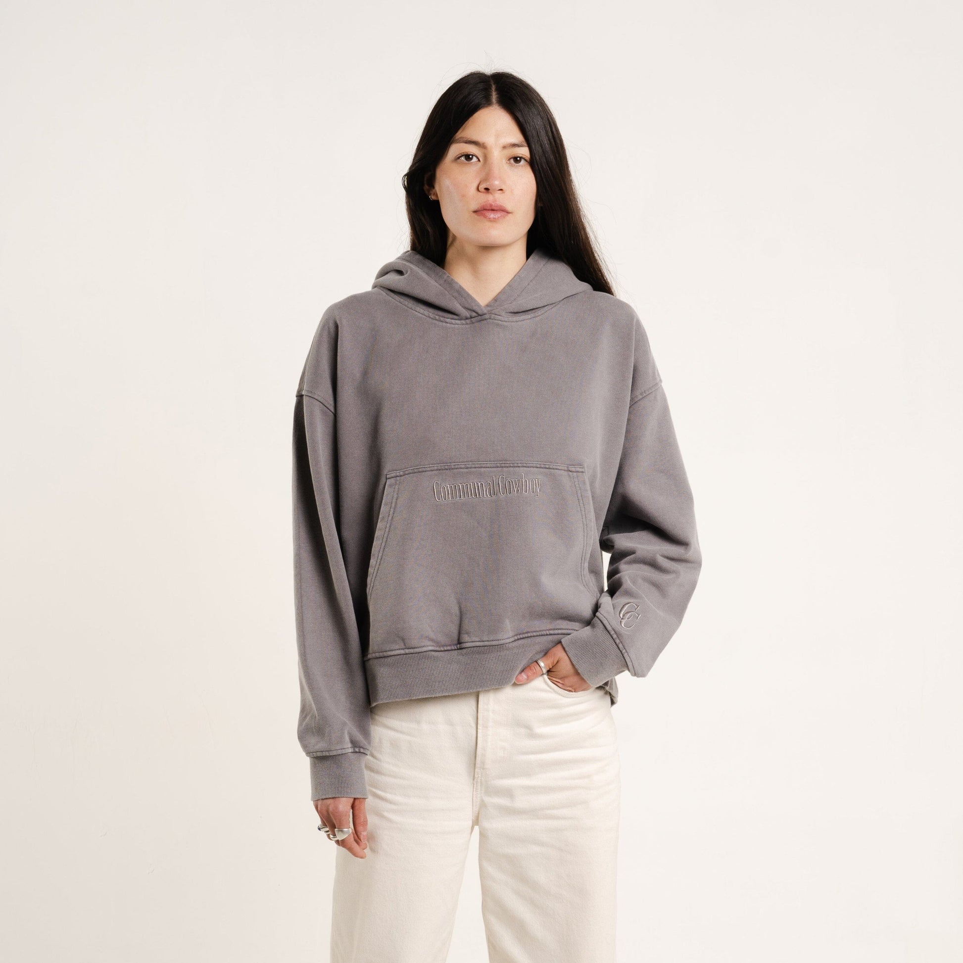 Classic Crop Hoodie Communal Cowboy