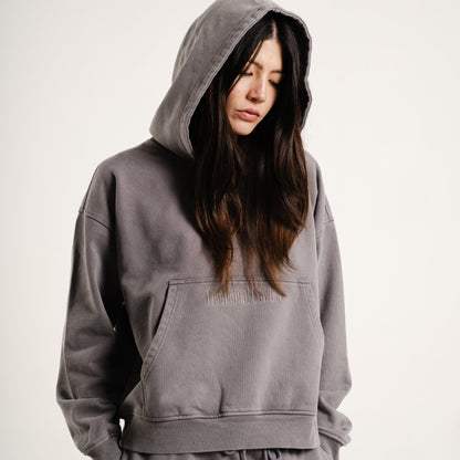 Classic Hoodie Set | Hoodie + Sweatpants | Vintage Gray Communal Cowboy 