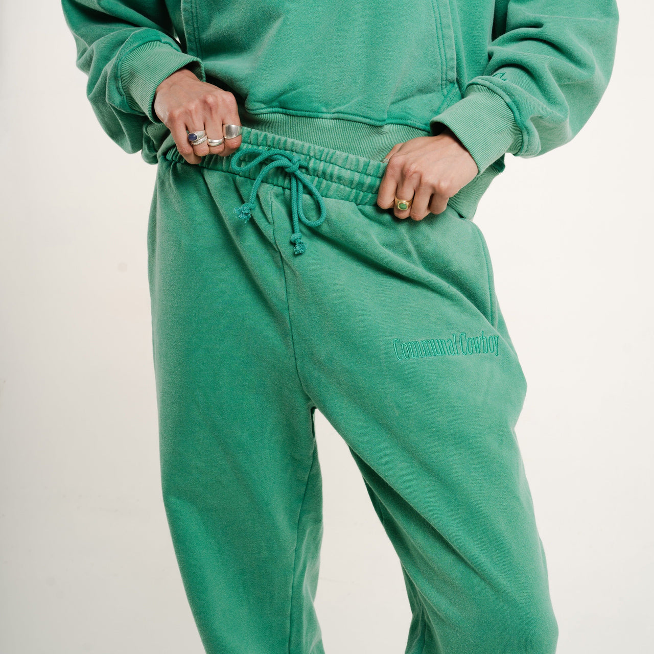 Classic Sweatpants Communal Cowboy Vintage Gray S Heavyweight Cotton