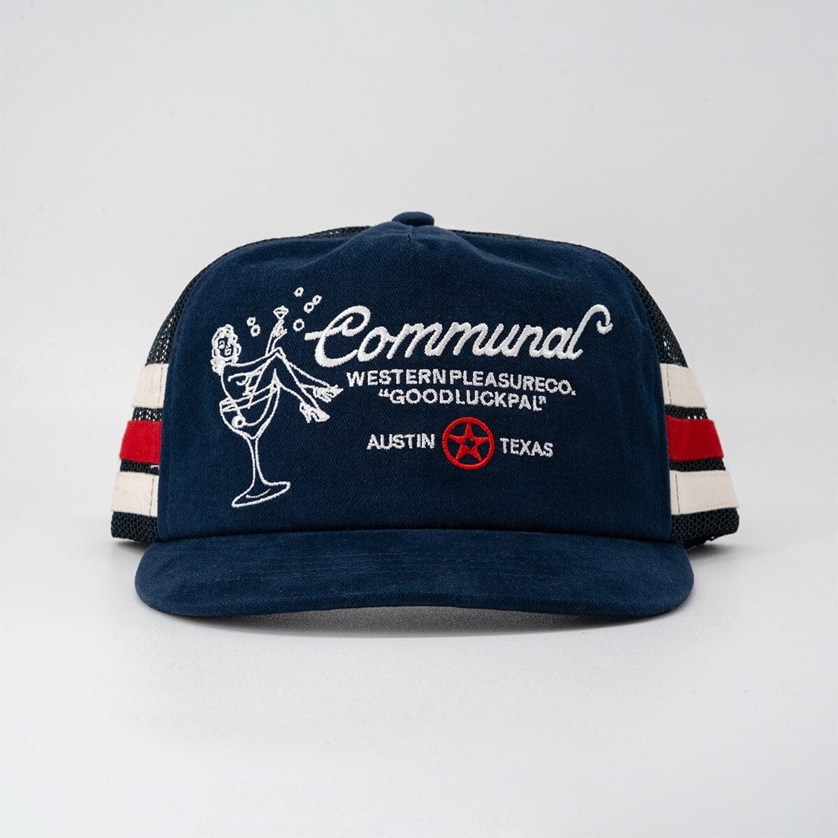 Cowboy Martini Short Brim Hat Communal Navy Cotton Twill Short Brim