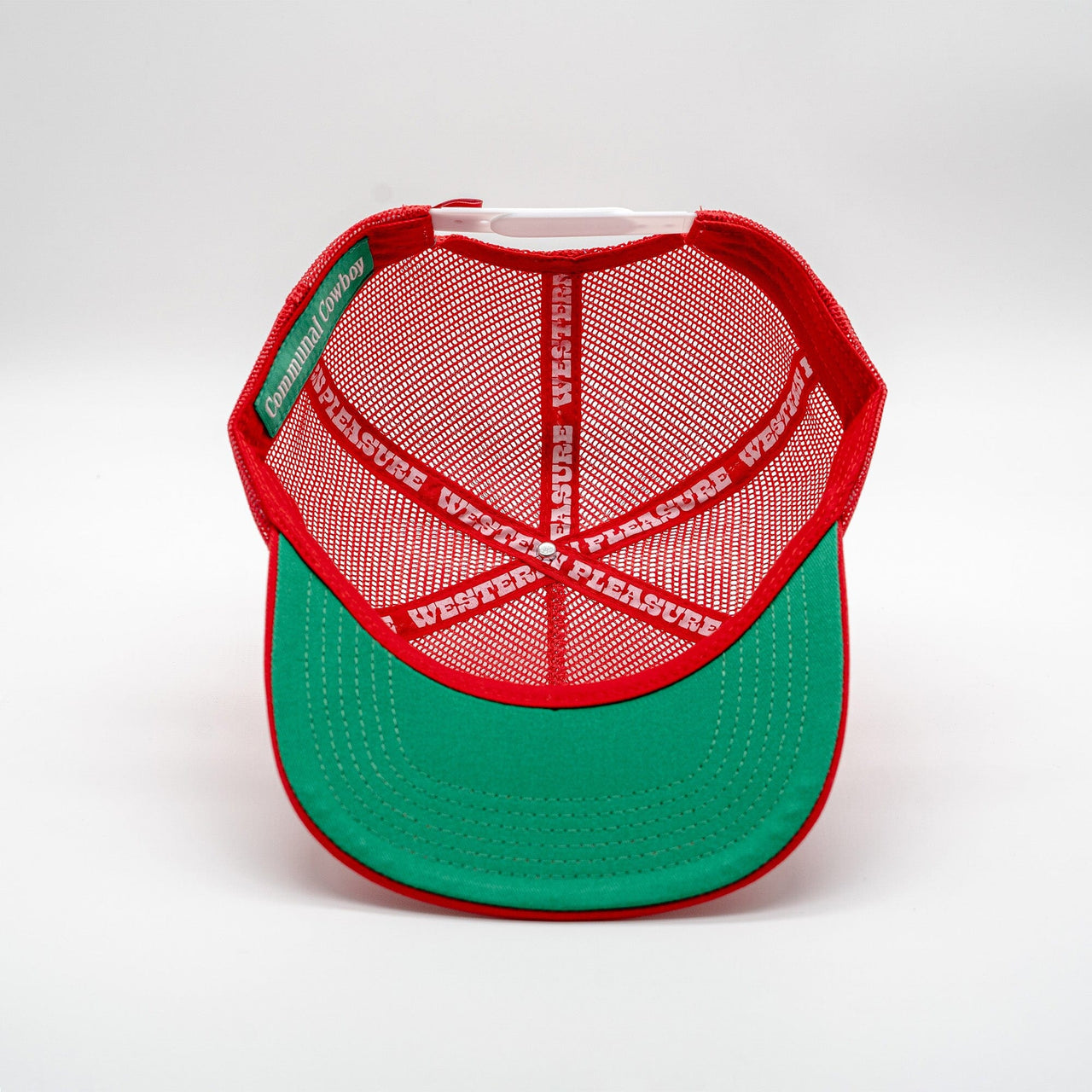 Red All-Mesh Luck Company Hat Front View