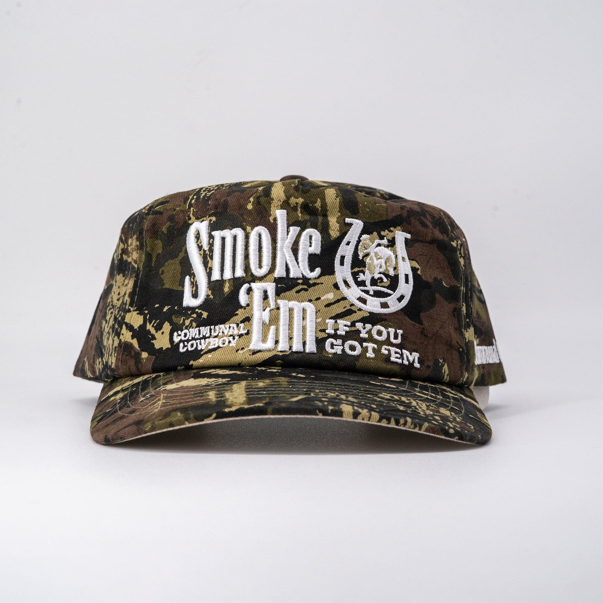 Smoke 'Em Hat Communal Cowboy Camo Cotton Twill Mesh Flap