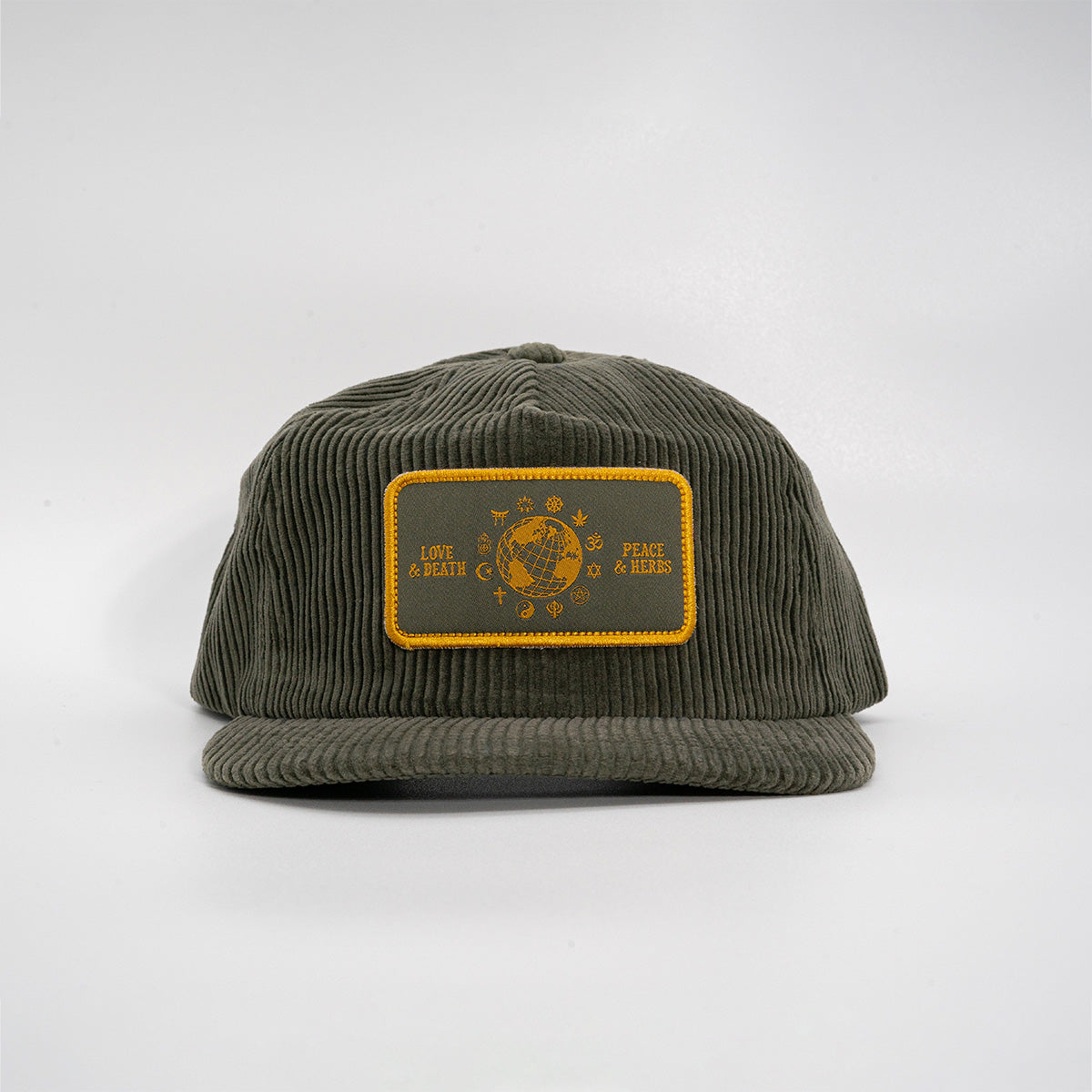 PEACE AND HERBS CORDUROY HAT